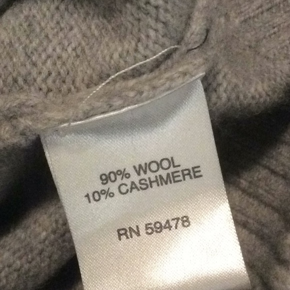 Giasone light Gray Sweater 90% Merino Wool, 10% Cashmere Made in Italy Sz XL - Picture 6 of 6